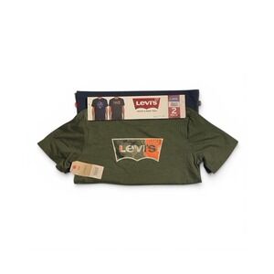 Levi's Boys T-Shirts 2-Pack Youth Set  Navy &‎ Hunter Green  Large (14/16) New!